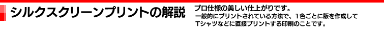 シルクスクリーンプリントの解説